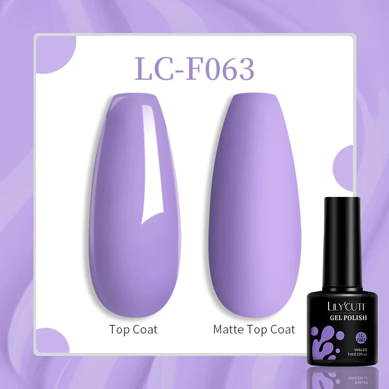 LILYCUTE Esmalte de gel para uñas de 7 ml (129 colores)