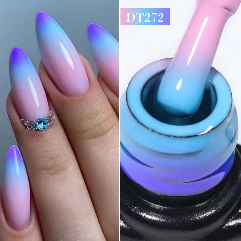 MEET ACROSS – Esmalte de uñas en gel térmico (cambia de color según la temperatura)
