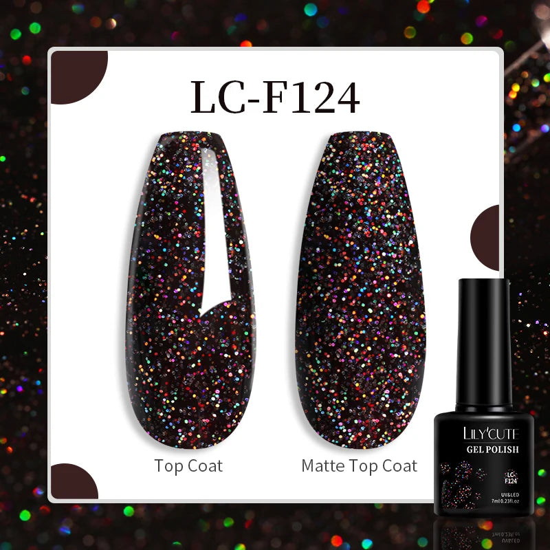 LILYCUTE Esmalte de gel para uñas de 7 ml (129 colores)