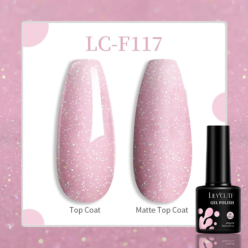 LILYCUTE Esmalte de gel para uñas de 7 ml (129 colores)