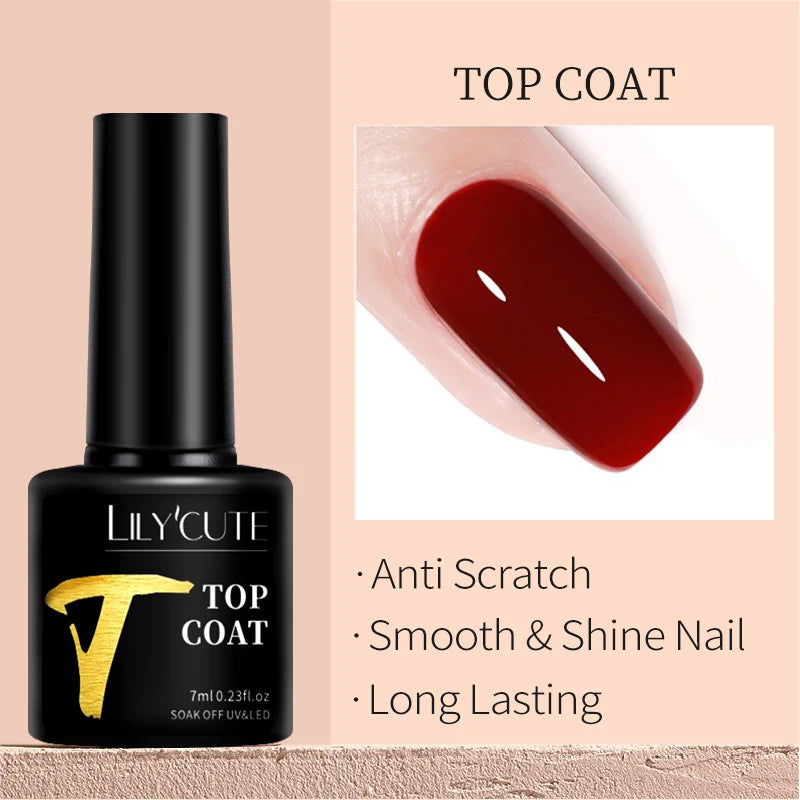 LILYCUTE Esmalte de gel para uñas de 7 ml (129 colores)