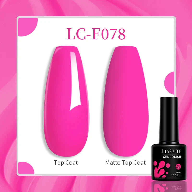 LILYCUTE Esmalte de gel para uñas de 7 ml (129 colores)