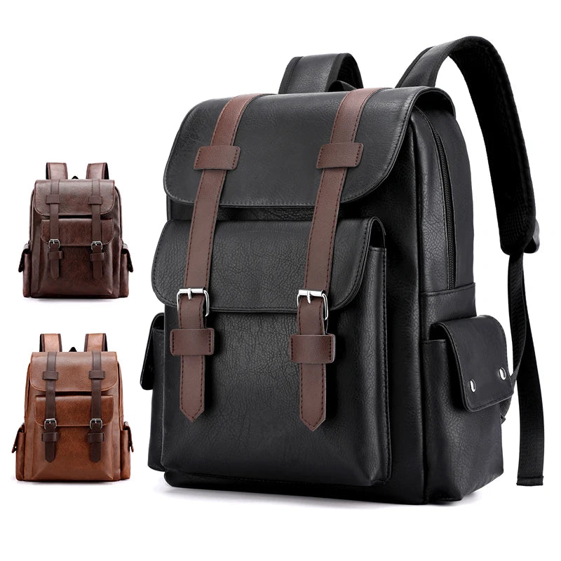Mochila para hombre de piel sintética