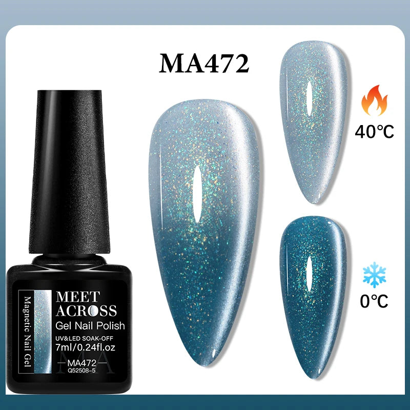 MEET ACROSS – Esmalte de uñas en gel térmico (cambia de color según la temperatura)