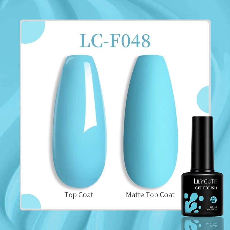 LILYCUTE Esmalte de gel para uñas de 7 ml (129 colores)