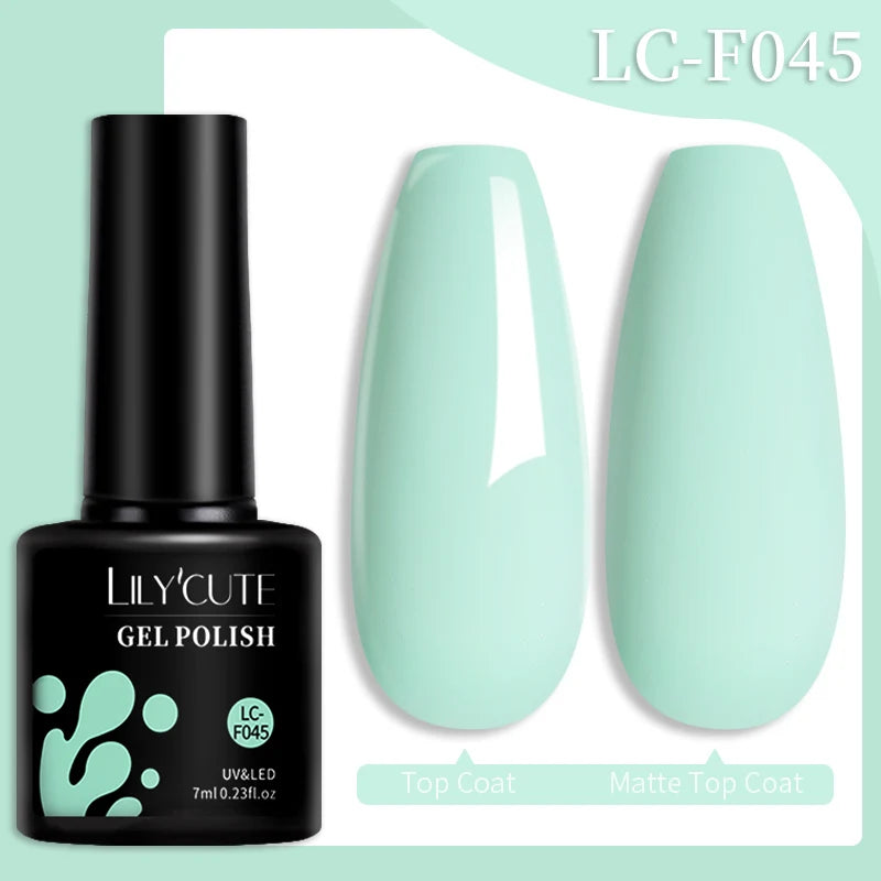 LILYCUTE Esmalte de gel para uñas de 7 ml (129 colores)