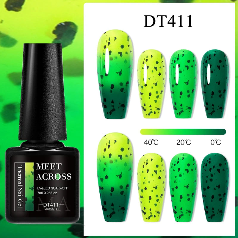 MEET ACROSS – Esmalte de uñas en gel térmico (cambia de color según la temperatura)