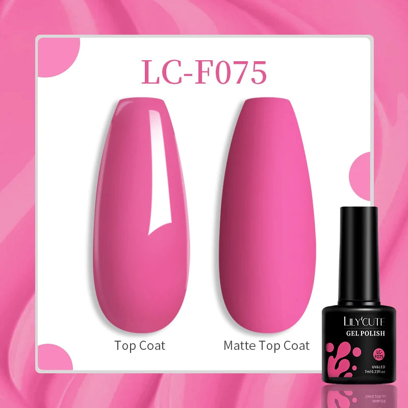LILYCUTE Esmalte de gel para uñas de 7 ml (129 colores)