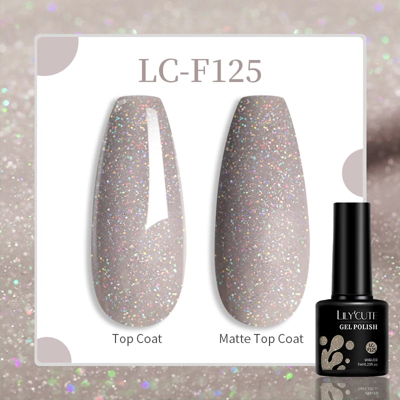 LILYCUTE Esmalte de gel para uñas de 7 ml (129 colores)