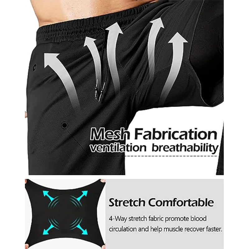 Pantalones deportivos para hombre 2 en 1: