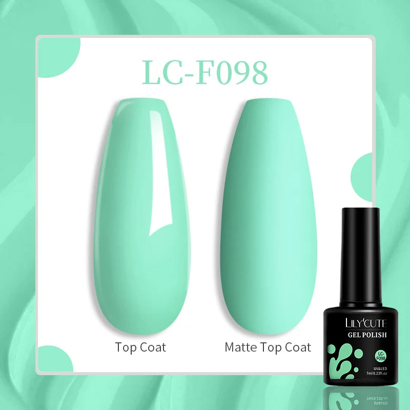 LILYCUTE Esmalte de gel para uñas de 7 ml (129 colores)