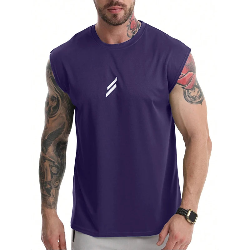 Camiseta deportiva sin mangas para hombre,