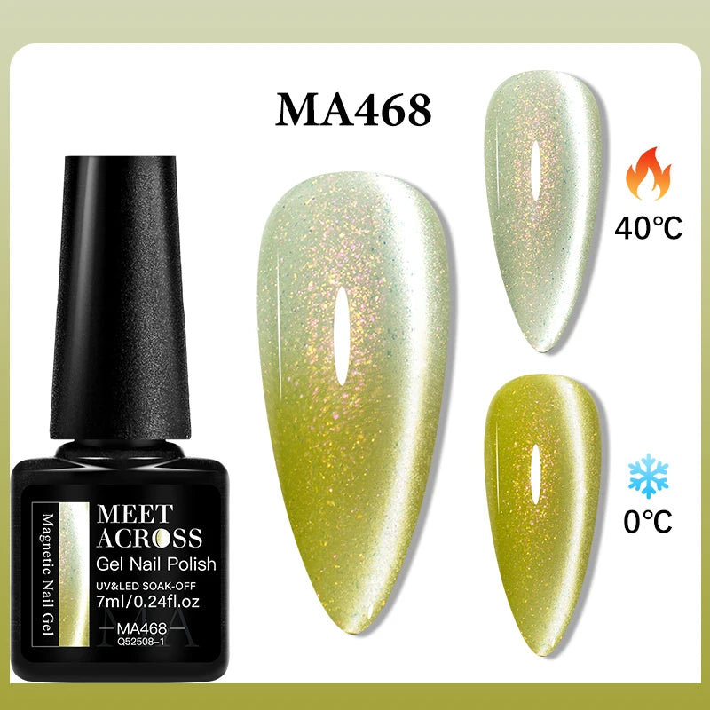MEET ACROSS – Esmalte de uñas en gel térmico (cambia de color según la temperatura)