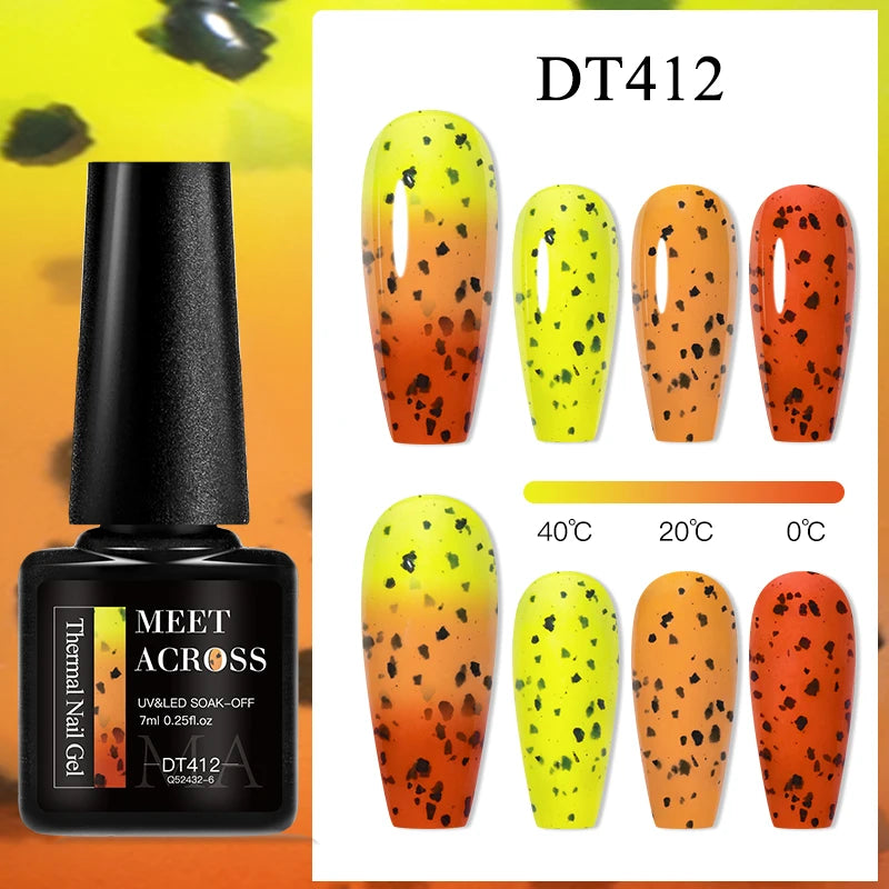 MEET ACROSS – Esmalte de uñas en gel térmico (cambia de color según la temperatura)