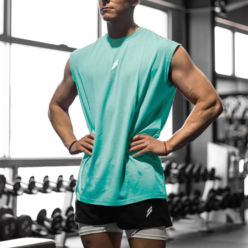 Camiseta deportiva sin mangas para hombre,