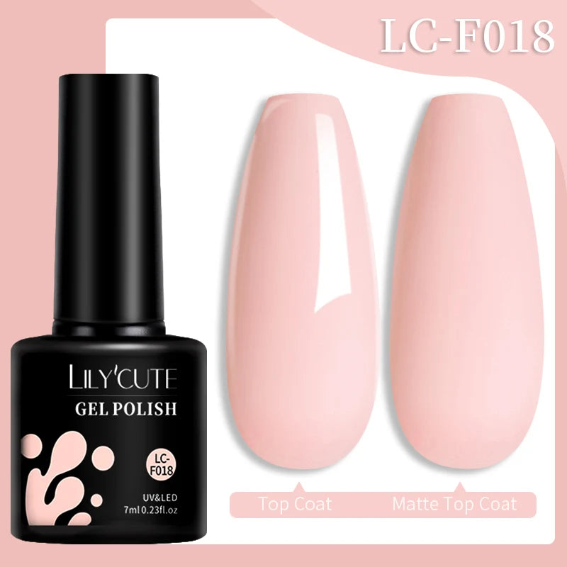 LILYCUTE Esmalte de gel para uñas de 7 ml (129 colores)