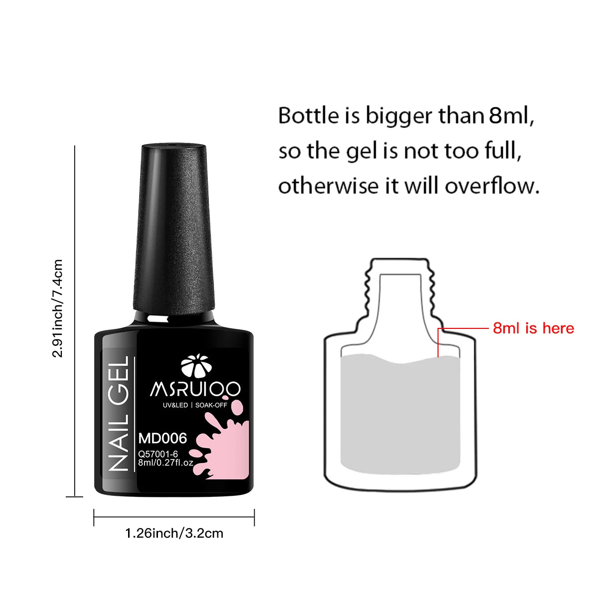 Set de 7 esmaltes de gel para uñas: kit completo para manicura