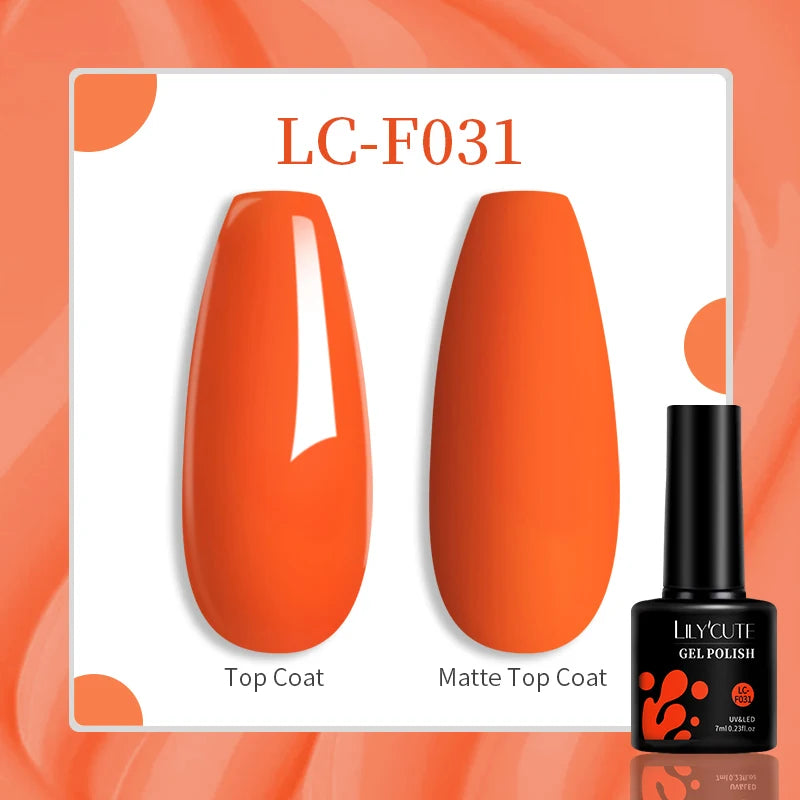 LILYCUTE Esmalte de gel para uñas de 7 ml (129 colores)