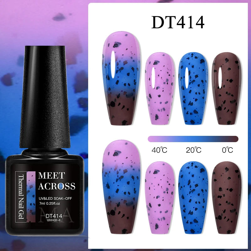 MEET ACROSS – Esmalte de uñas en gel térmico (cambia de color según la temperatura)