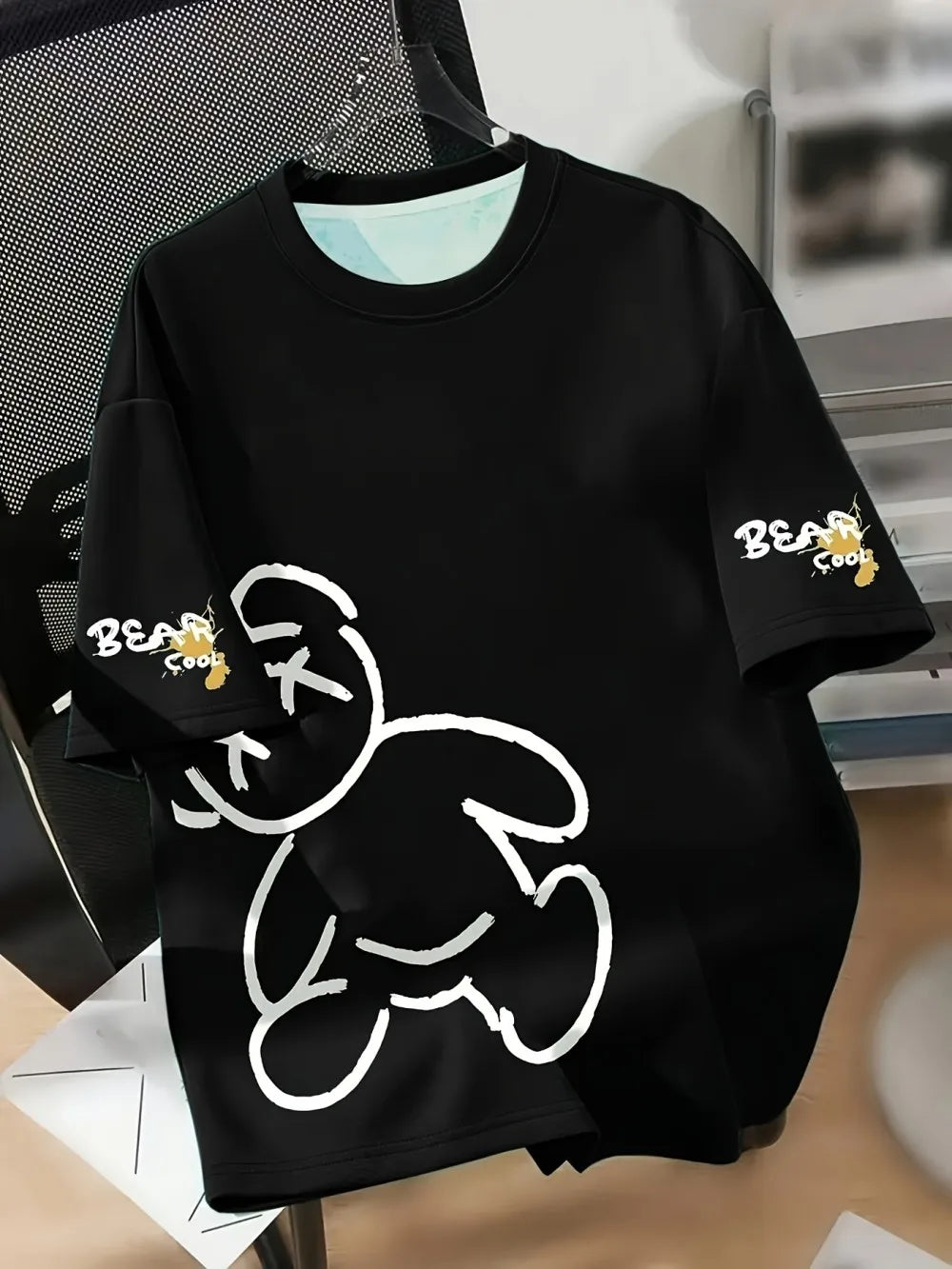 Camiseta de verano para hombre, transpirable y de cuello redondo
