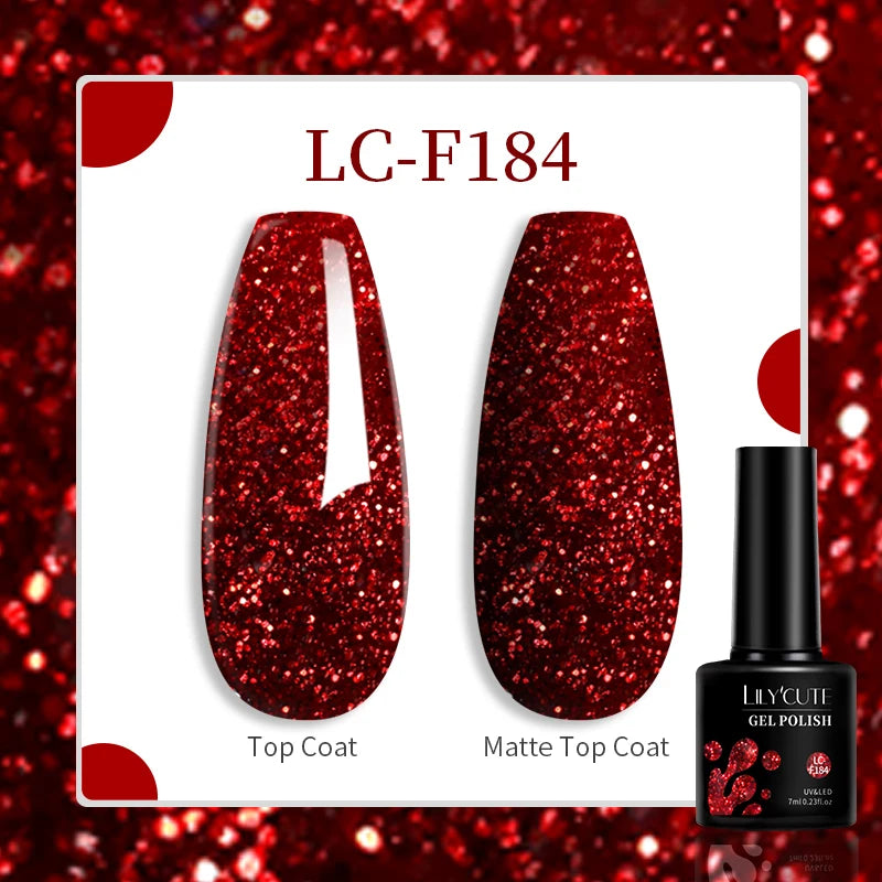LILYCUTE Esmalte de gel para uñas de 7 ml (129 colores)