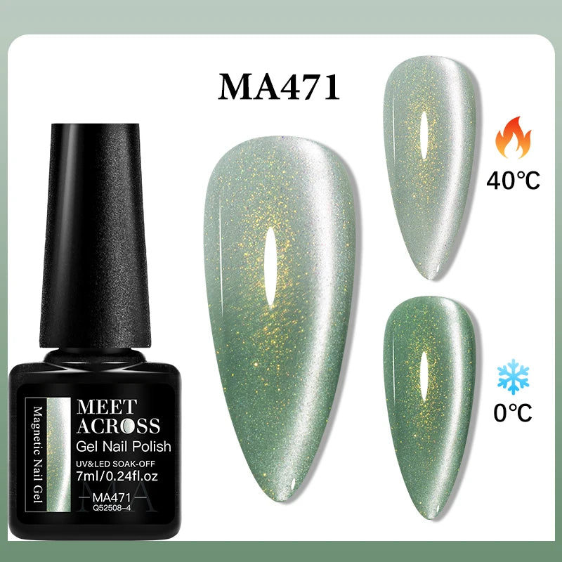 MEET ACROSS – Esmalte de uñas en gel térmico (cambia de color según la temperatura)