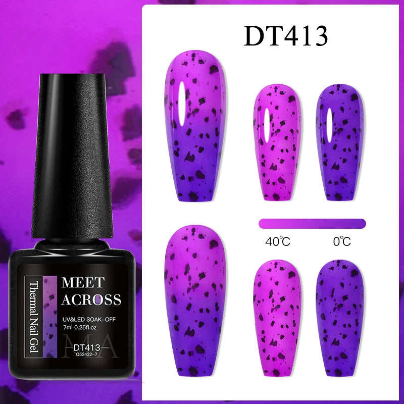 MEET ACROSS – Esmalte de uñas en gel térmico (cambia de color según la temperatura)