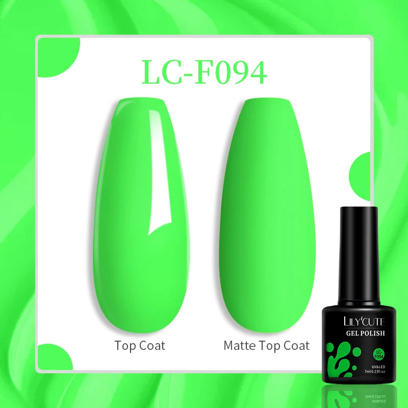 LILYCUTE Esmalte de gel para uñas de 7 ml (129 colores)