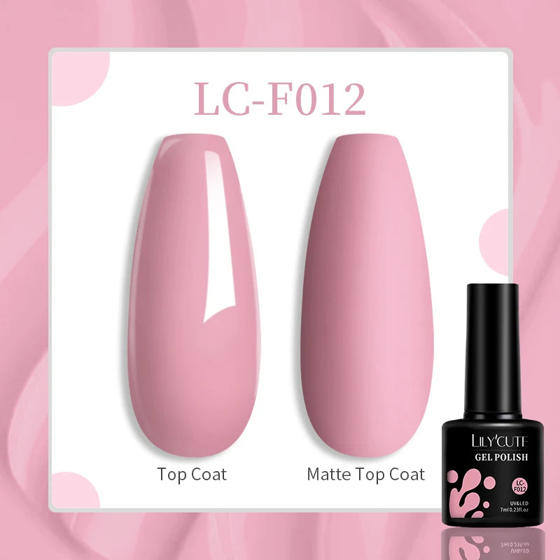LILYCUTE Esmalte de gel para uñas de 7 ml (129 colores)