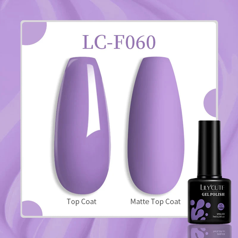 LILYCUTE Esmalte de gel para uñas de 7 ml (129 colores)