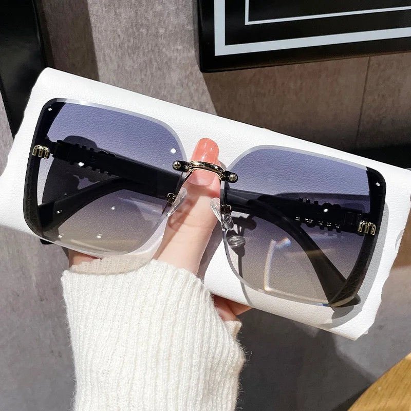 Gafas de sol cuadradas de marca de moda para mujer