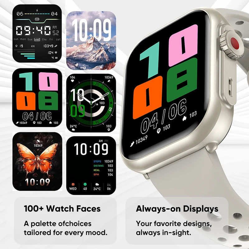 Nuevo smartwatch Xiaomi 2025 para hombre y mujer: pantalla táctil completa AMOLED HD de 1,85 pulgadas, resistencia al agua IP68 y llamadas por Bluetooth.