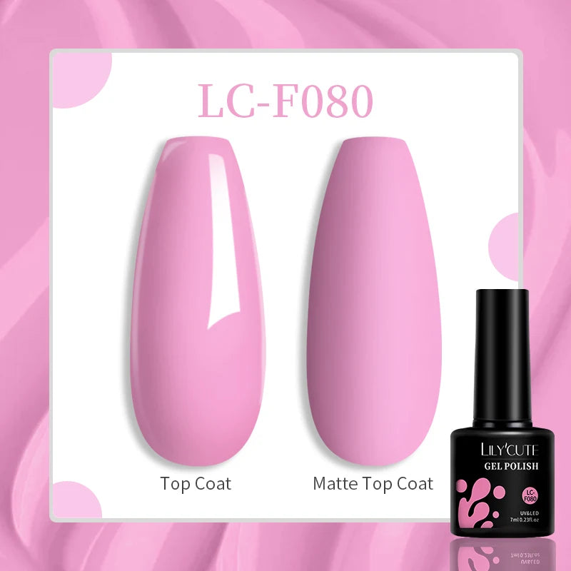 LILYCUTE Esmalte de gel para uñas de 7 ml (129 colores)