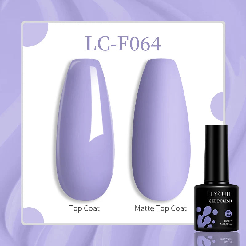 LILYCUTE Esmalte de gel para uñas de 7 ml (129 colores)
