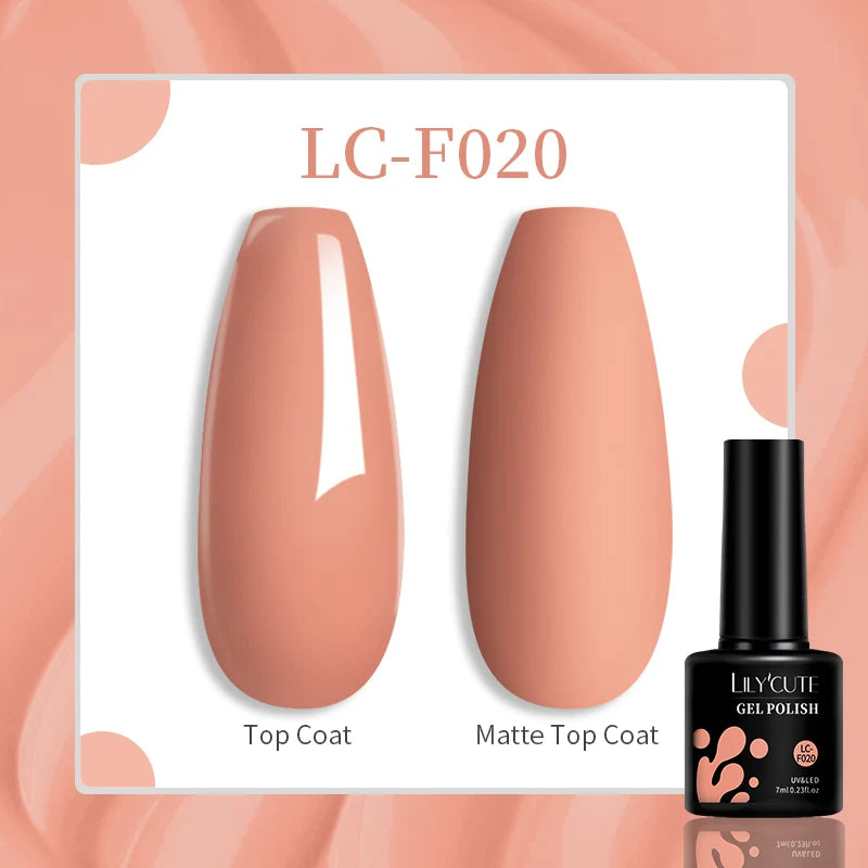 LILYCUTE Esmalte de gel para uñas de 7 ml (129 colores)