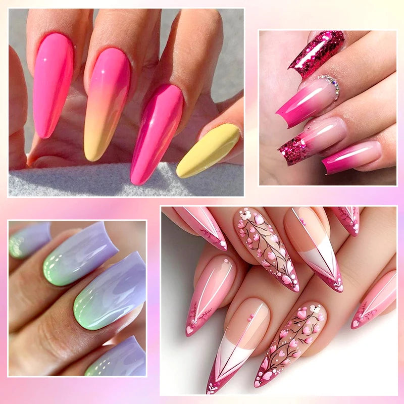 Set de 7 esmaltes de gel para uñas: kit completo para manicura