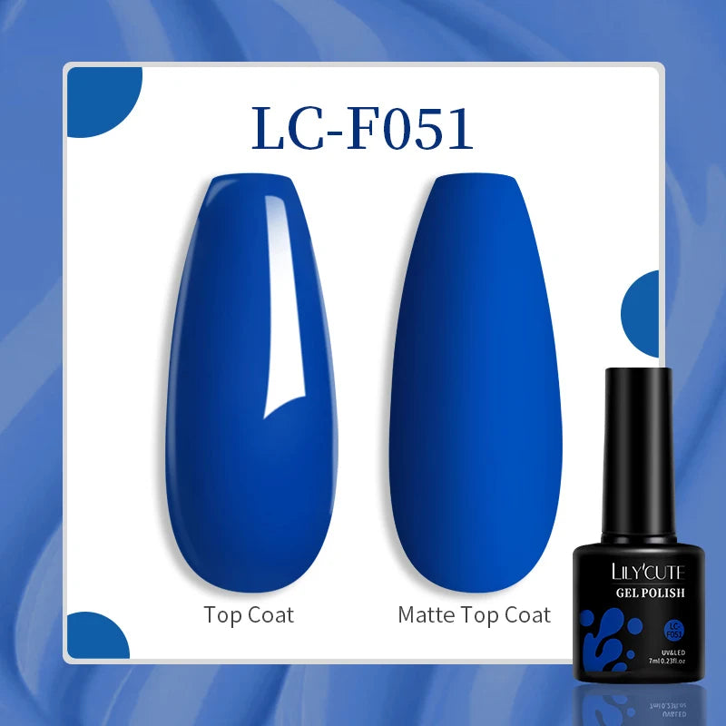 LILYCUTE Esmalte de gel para uñas de 7 ml (129 colores)