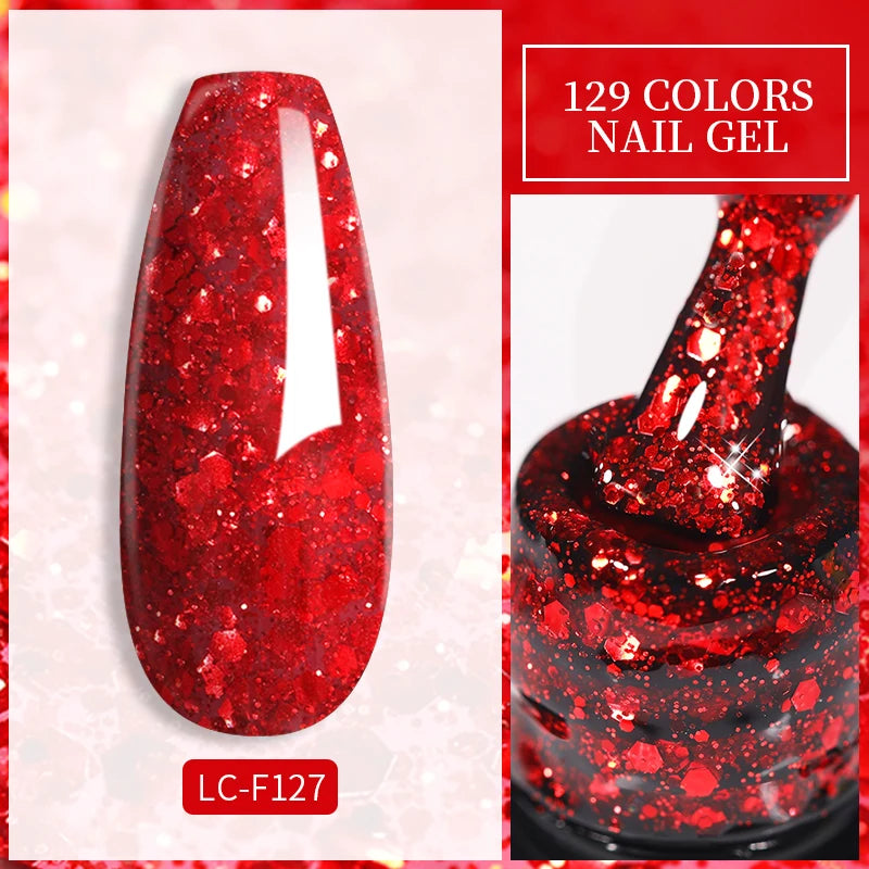 LILYCUTE Esmalte de gel para uñas de 7 ml (129 colores)