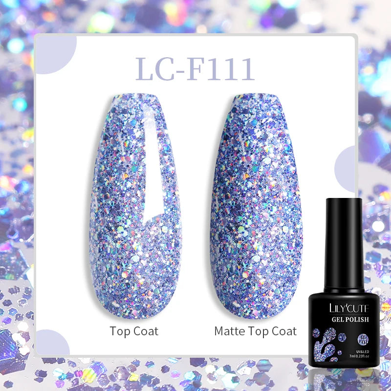 LILYCUTE Esmalte de gel para uñas de 7 ml (129 colores)