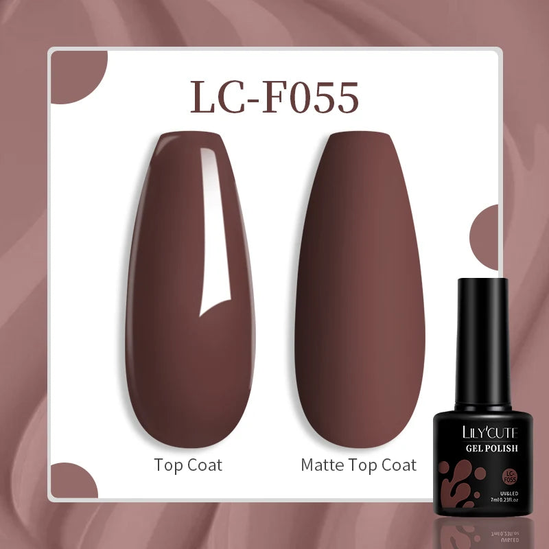 LILYCUTE Esmalte de gel para uñas de 7 ml (129 colores)