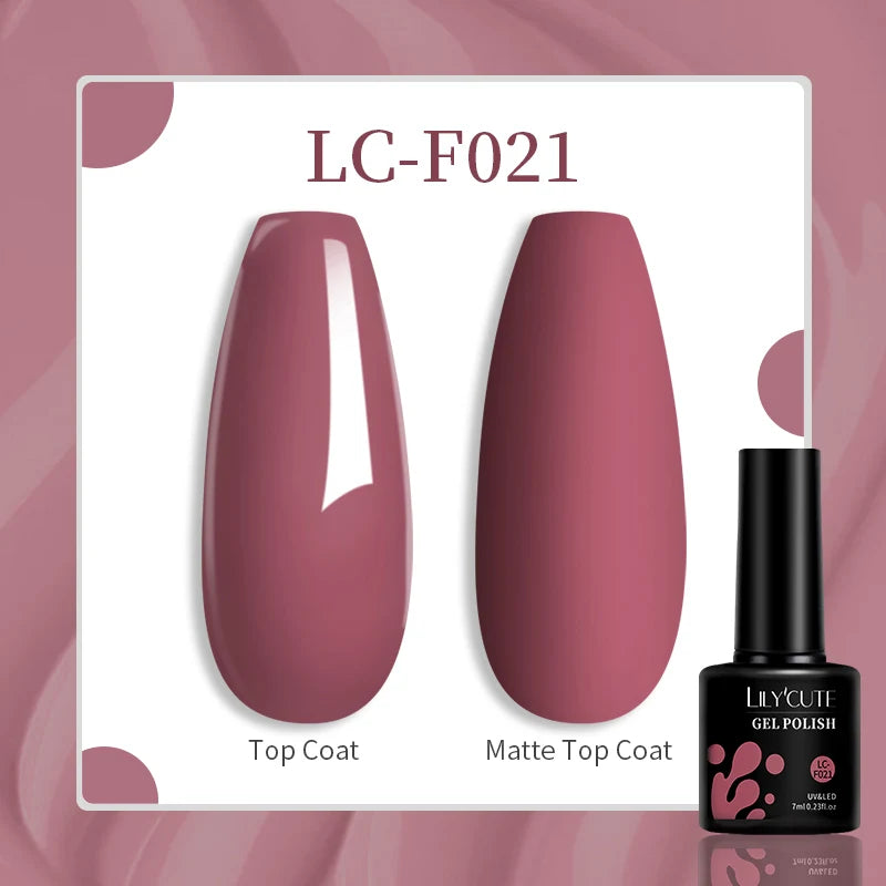 LILYCUTE Esmalte de gel para uñas de 7 ml (129 colores)