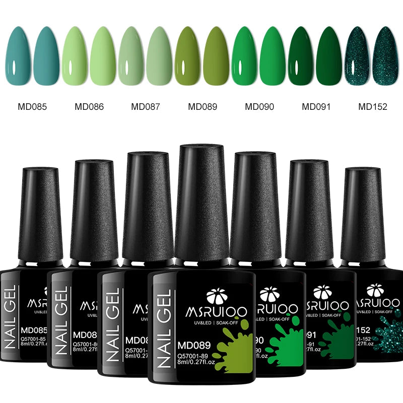 Set de 7 esmaltes de gel para uñas: kit completo para manicura