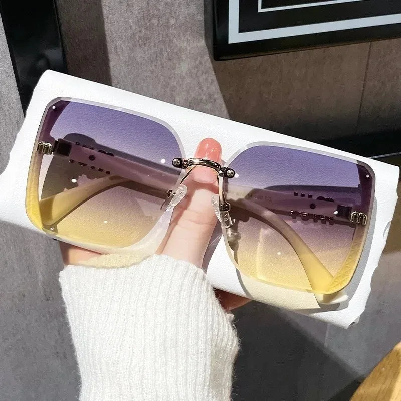 Gafas de sol cuadradas de marca de moda para mujer
