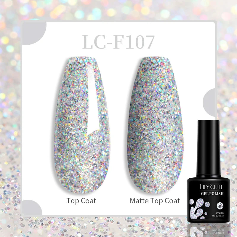 LILYCUTE Esmalte de gel para uñas de 7 ml (129 colores)