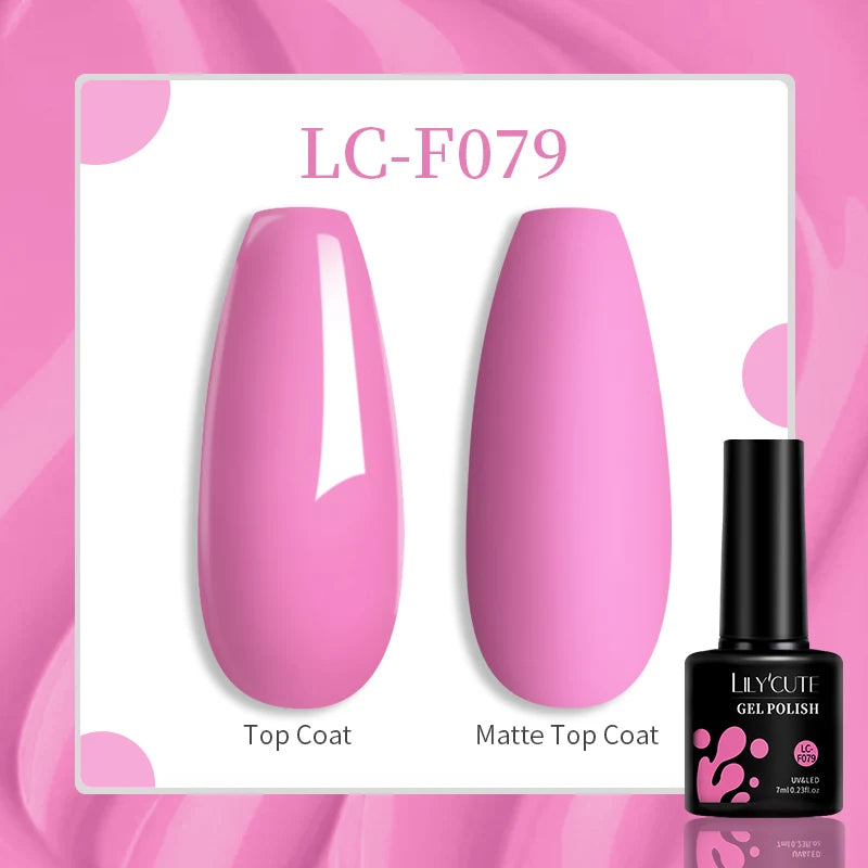 LILYCUTE Esmalte de gel para uñas de 7 ml (129 colores)