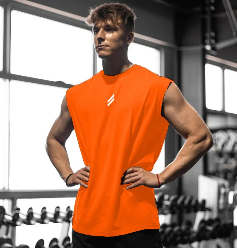 Camiseta deportiva sin mangas para hombre,