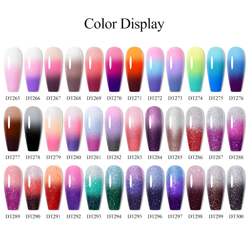 MEET ACROSS – Esmalte de uñas en gel térmico (cambia de color según la temperatura)