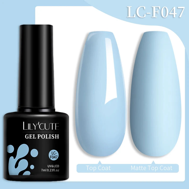LILYCUTE Esmalte de gel para uñas de 7 ml (129 colores)