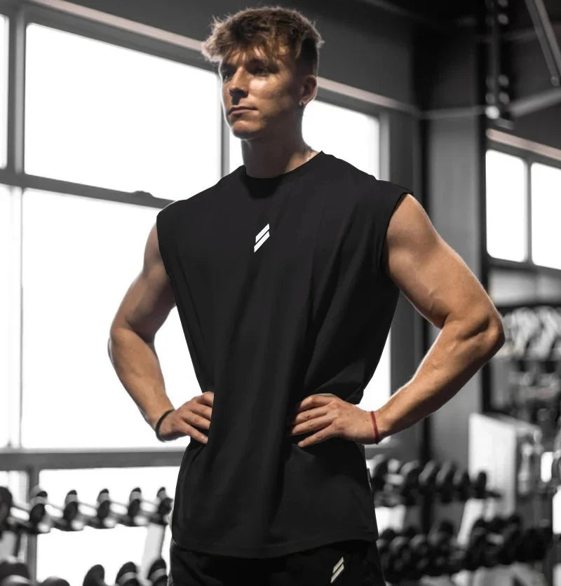 Camiseta deportiva sin mangas para hombre,