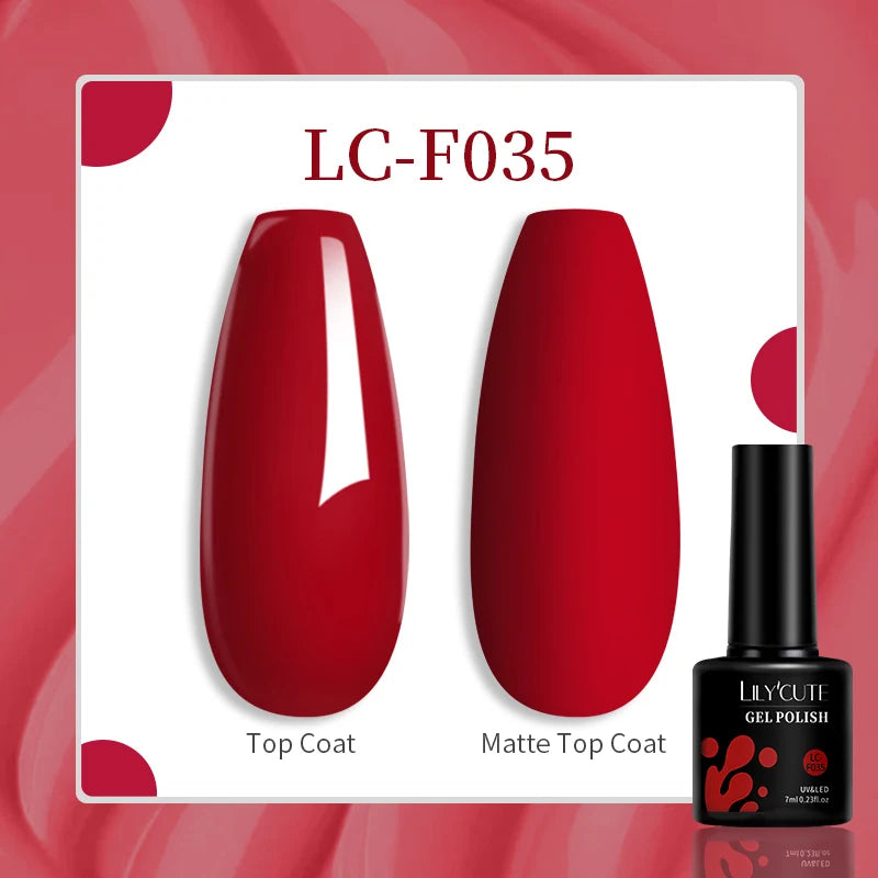 LILYCUTE Esmalte de gel para uñas de 7 ml (129 colores)